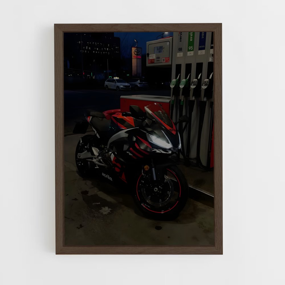Poster Nuit Moto – affiche Aprilia (vue 5)